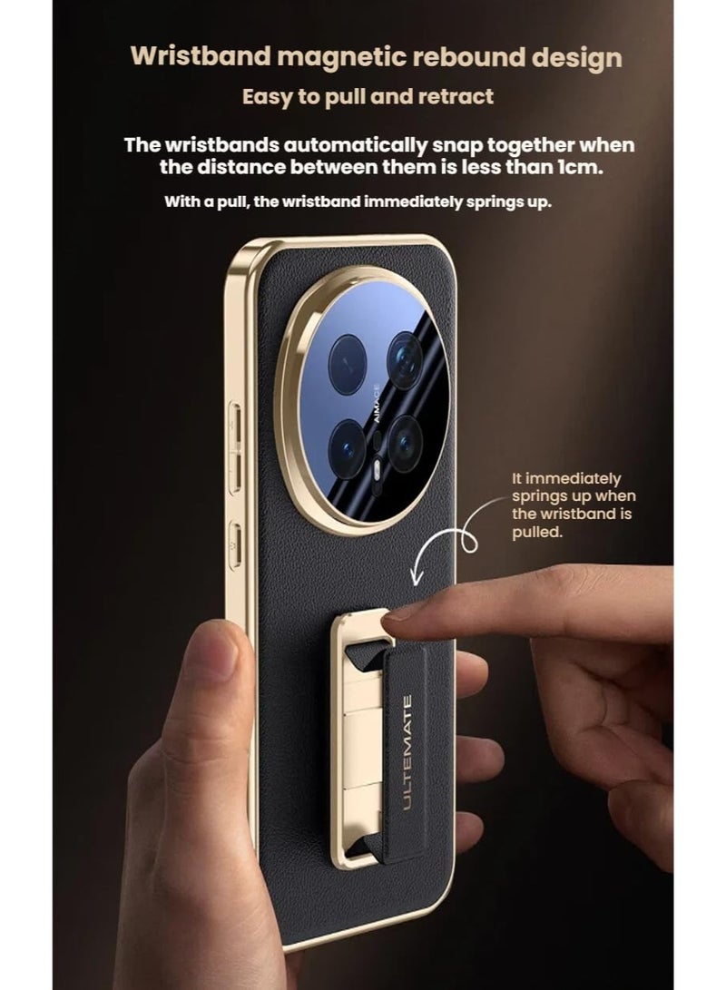 عام غطاء جلد متوافق مع هونر ماجيك 8 برو، حماية شاملة لعدسة الكاميرا، معصم مغناطيسي قابل للسحب، حامل دوار معدني، غطاء واقي مقاوم للصدمات. - Image 3